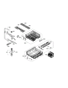 Rack parts for Bosch Dishwasher SGE63E06UC/82 from AppliancePartsPros.com