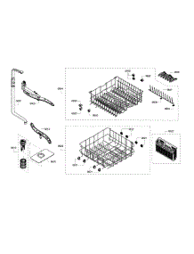 Rack parts for Bosch Dishwasher SHE3AR55UC/11 from AppliancePartsPros.com