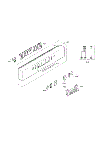 Control Panel parts for Bosch Dishwasher SGE63E06UC/73 from AppliancePartsPros.com
