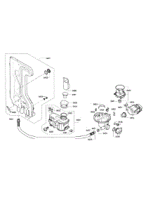 Pump & Pipe Assembly parts for Bosch Dishwasher SGE63E06UC/73 from AppliancePartsPros.com