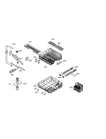 Rack parts for Bosch Dishwasher SGE63E06UC/73 from AppliancePartsPros.com