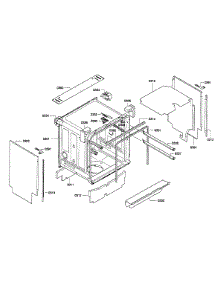 Cabinet parts for Bosch Dishwasher SHE68E05UC/01 from AppliancePartsPros.com