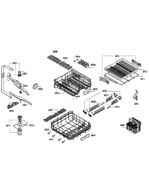 Rack Assembly parts for Bosch Dishwasher SHE68E05UC/01 from AppliancePartsPros.com