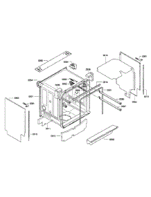 Cabinet parts for Bosch Dishwasher SHE68E15UC/01 from AppliancePartsPros.com