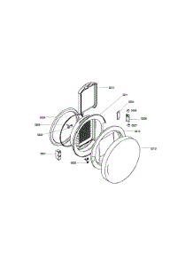 Door Assembly parts for Bosch Dryer WTA4400US/01 from AppliancePartsPros.com