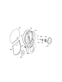 Fan Wheel And Drum Flange parts for Bosch Dryer WTA4400US/01 from AppliancePartsPros.com