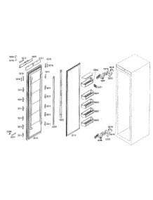 Door Assembly parts for Bosch Freezer B24IF70NSP/06 from AppliancePartsPros.com