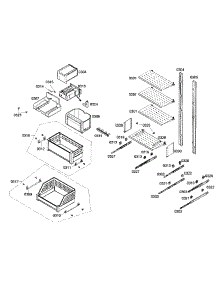 Drawers Assembly parts for Bosch Freezer B24IF70NSP/06 from AppliancePartsPros.com