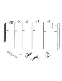 Molding parts for Bosch Freezer B24IF70NSP/06 from AppliancePartsPros.com