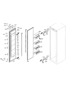 Door Assembly parts for Bosch Freezer B24IR70NSP/07 from AppliancePartsPros.com