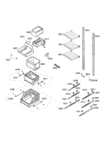 Drawers Assembly parts for Bosch Freezer B18IF70NSP/07 from AppliancePartsPros.com