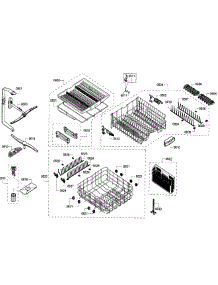 Baskets parts for Bosch Dishwasher SHE68T55UC/07 from AppliancePartsPros.com