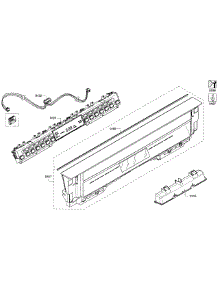 Control Panel parts for Bosch Dishwasher SHE68T52UC/07 from AppliancePartsPros.com