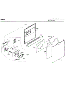 Door parts for Bosch Dishwasher SHE65P05UC/61 from AppliancePartsPros.com