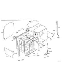 Cabinet Parts parts for Bosch Dishwasher SHX55M06UC/46 from AppliancePartsPros.com