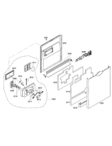 Door Assembly parts for Bosch Dishwasher SHE68P05UC/53 from AppliancePartsPros.com