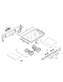 Cooktop parts for Bosch Range HES3052U/01 from AppliancePartsPros.com