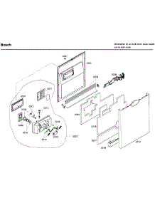Door parts for Bosch Dishwasher SHE65P05UC/58 from AppliancePartsPros.com