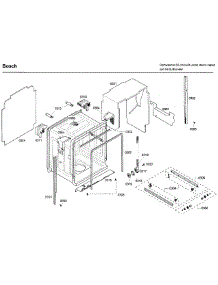 Frame parts for Bosch Dishwasher SHE65P05UC/58 from AppliancePartsPros.com