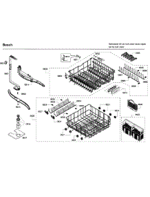 Rack parts for Bosch Dishwasher SHE65P05UC/59 from AppliancePartsPros.com