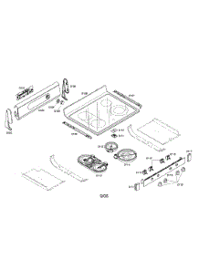 Cooktop parts for Bosch Range HES7052U/01 from AppliancePartsPros.com