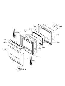 Door Assembly parts for Bosch Range HES3063U/03 from AppliancePartsPros.com