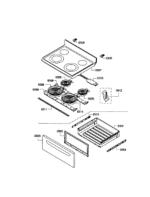 Drawer  /  Top Assembly parts for Bosch Range HES3063U/06 from AppliancePartsPros.com