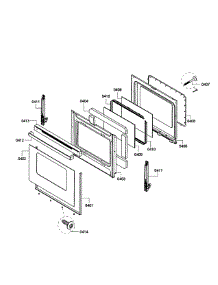Door Assembly parts for Bosch Range HES3063U/06 from AppliancePartsPros.com