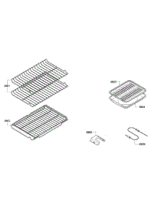 Shelfs parts for Bosch Range HES7282U/01 from AppliancePartsPros.com