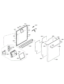 Door Section parts for Bosch Dishwasher SHX5AV52UC/22 from AppliancePartsPros.com