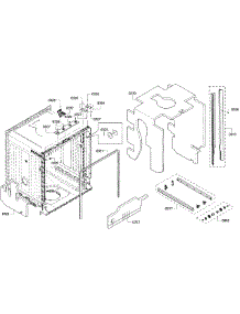Cabinet Section parts for Bosch Dishwasher SHX5AV52UC/22 from AppliancePartsPros.com