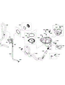 Pump Section parts for Bosch Dishwasher SHX5AV52UC/22 from AppliancePartsPros.com
