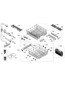Racks Section parts for Bosch Dishwasher SHX5AV52UC/22 from AppliancePartsPros.com