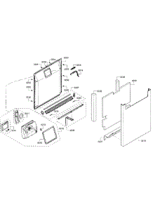 Door Section parts for Bosch Dishwasher SHE7PT55UC/07 from AppliancePartsPros.com