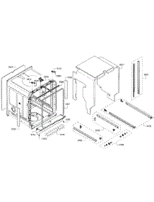 Cabinet Section parts for Bosch Dishwasher SHE7PT55UC/07 from AppliancePartsPros.com