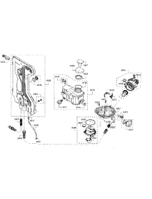 Pump Section parts for Bosch Dishwasher SHE7PT55UC/07 from AppliancePartsPros.com