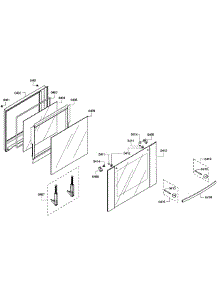 Door Upper parts for Bosch Wall Oven HBL3560UC/07 from AppliancePartsPros.com