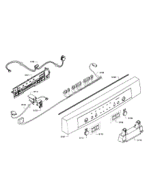 Control Panel parts for Bosch Dishwasher SHE3AR52UC/14 from AppliancePartsPros.com