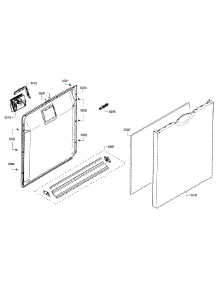 Door parts for Bosch Dishwasher SHE3AR52UC/14 from AppliancePartsPros.com