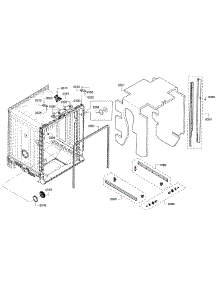 Frame & Cavity parts for Bosch Dishwasher SHE3AR52UC/14 from AppliancePartsPros.com