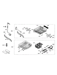 Racks  /  Spray Arm parts for Bosch Dishwasher S35KMK17UC/36 from AppliancePartsPros.com