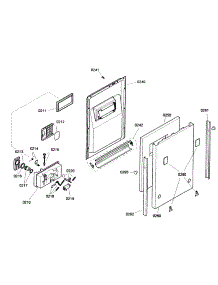 Door Assembly parts for Bosch Dishwasher SRV53C13UC/01 from AppliancePartsPros.com