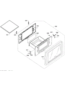 Door parts for Bosch Microwave HMD8451UC/01 from AppliancePartsPros.com