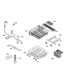 Baskets parts for Bosch Dishwasher SRV53C13UC/01 from AppliancePartsPros.com