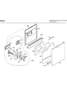 Door parts for Bosch Dishwasher SHE65P05UC/60 from AppliancePartsPros.com