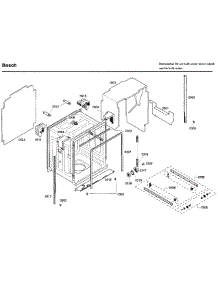 Frame parts for Bosch Dishwasher SHE65P05UC/60 from AppliancePartsPros.com