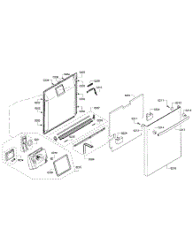 Door parts for Bosch Dishwasher SHX68T55UC/07 from AppliancePartsPros.com