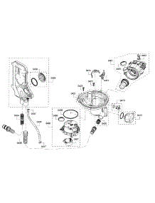 Pump parts for Bosch Dishwasher SHX68T55UC/07 from AppliancePartsPros.com