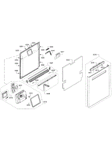Door parts for Bosch Dishwasher SHP68T55UC/01 from AppliancePartsPros.com