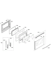 Door Assembly parts for Bosch Range HES7282U/05 from AppliancePartsPros.com